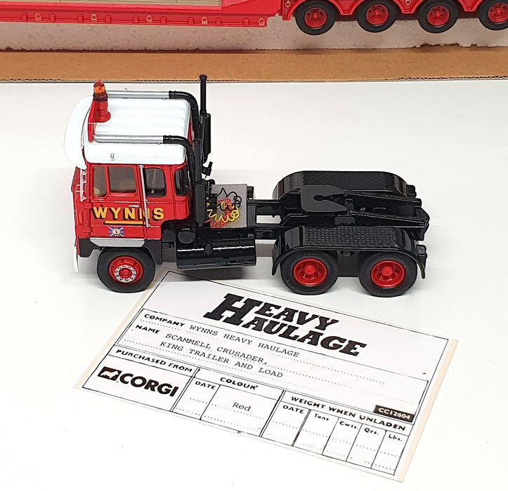 Corgi 1/50 Scale CC12604 Scammell Crusader King Trailer & Vessel Load Wynnes Red