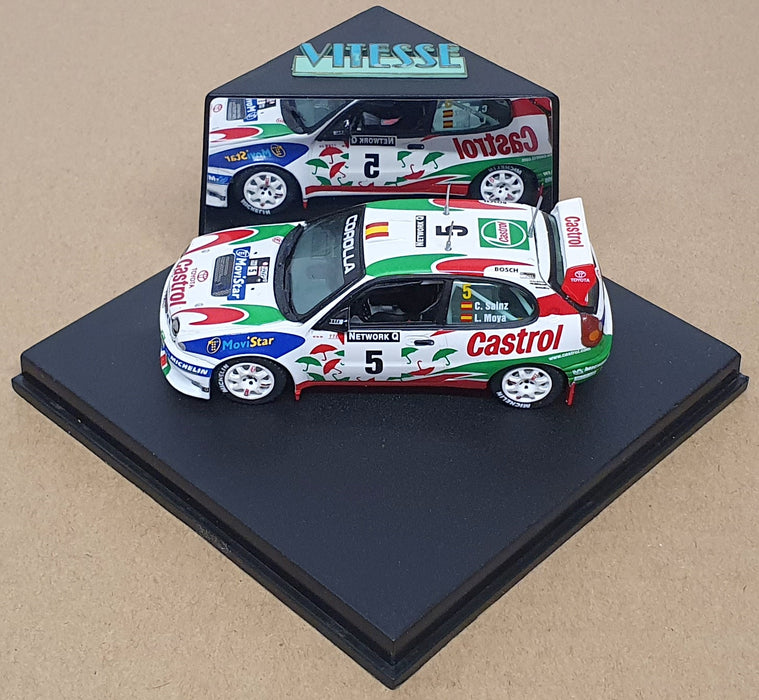Vitesse 1/43 Scale V98207 - Toyota Corolla WRC #5 GB Rally 1998 Sainz/Moya