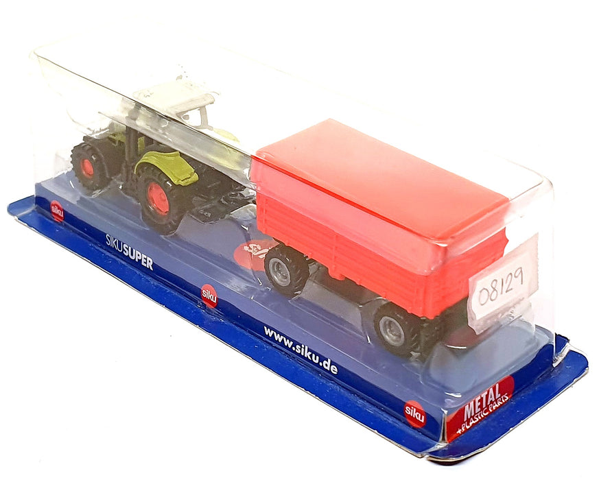 Siku 08129 - Claas Ares 697 ATZ Tractor & Trailer - Green/Red