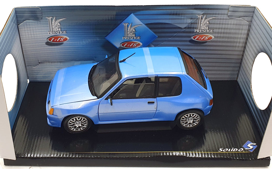Solido 1/18 Scale Diecast 8154 - Peugeot 205 GTI Tuning 1990 - Met Blue