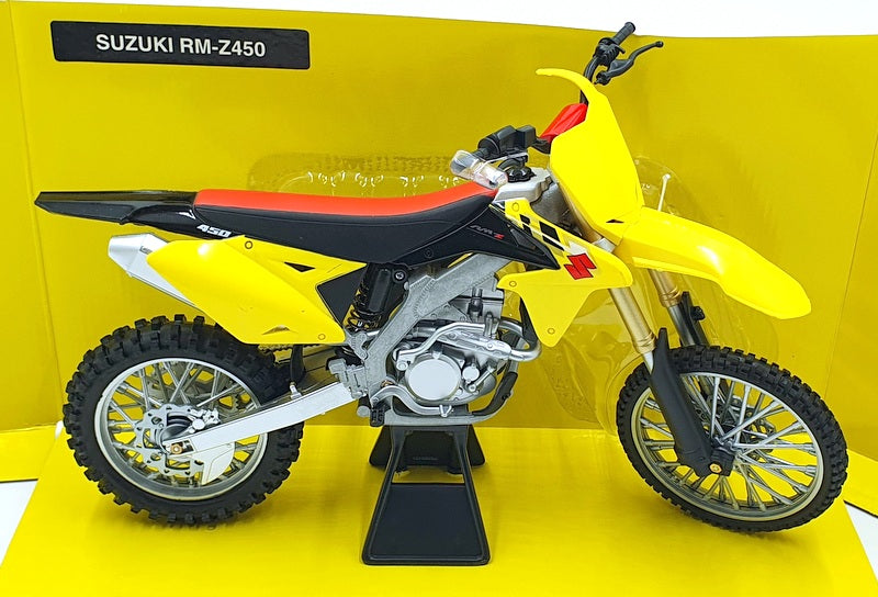 NewRay 1/6 Scale Diecast 49473 - Suzuki RM-Z450 Motorbike - Yellow