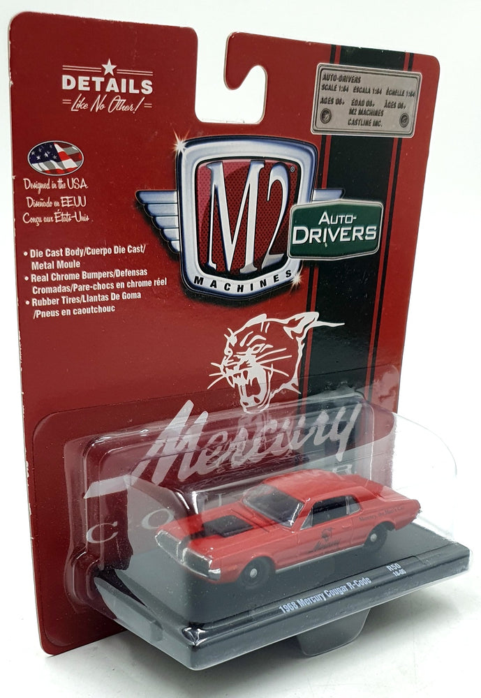 Castline M2 Machines 1/64 Scale R50 - 1968 Mercury Cougar R-Code - Red/Black