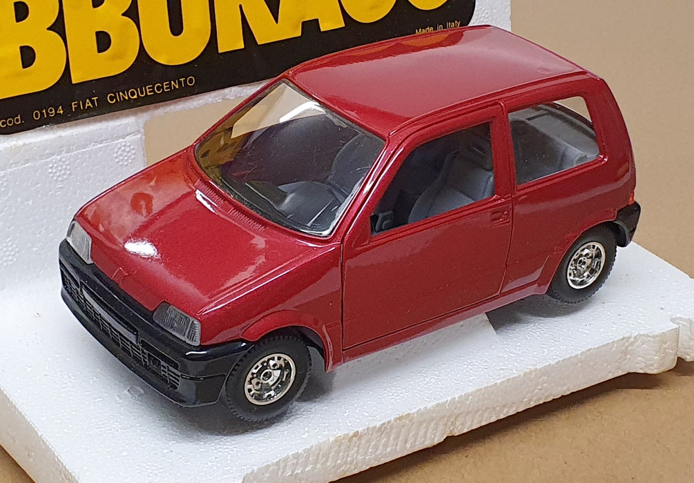 Burago 1/24 Scale Diecast 0194 - Fiat Cinquecento - Red