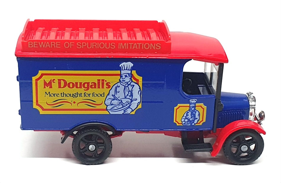 Corgi Appx 13cm Long Q859/13 - McDougalls Thornycroft Van - Blue/Red
