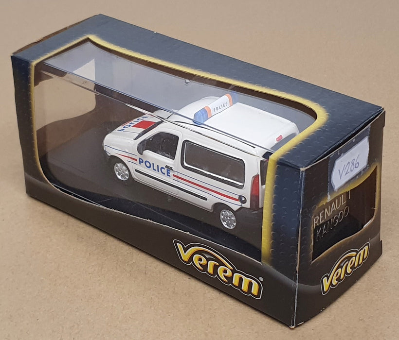 Verem 1/43 Scale Diecast V286 - Renault Kangoo Police Car - White