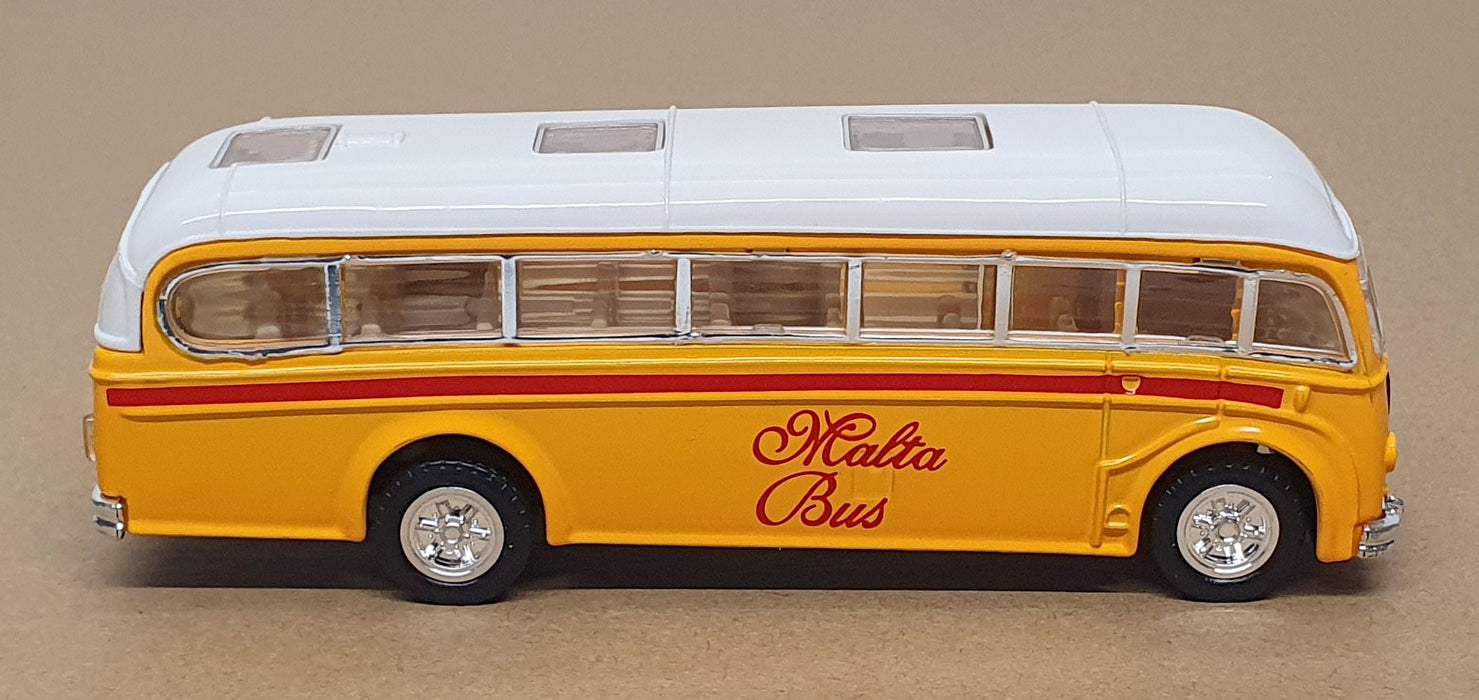Superior Models 1/64 Scale SS5856 - Pull Back Action Malta Bus - Yellow/White