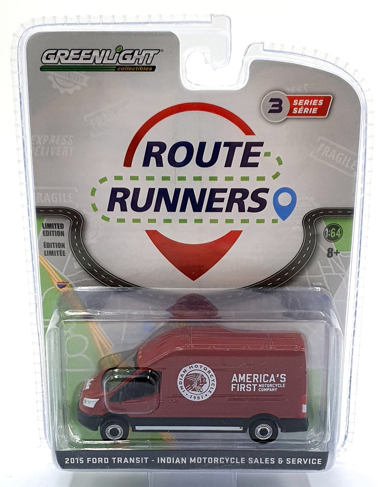 Greenlight 1/64 Scale 53030 - 2015 Ford Transit Indian Motorcycle Van
