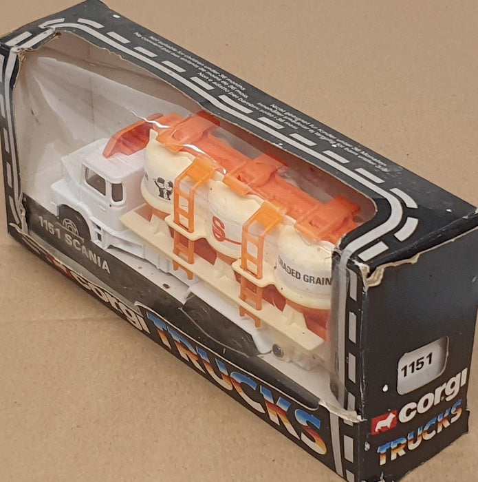 Corgi 14.5cm Long Diecast 1151 - Scania LT145 Flour Truck - White/Orange