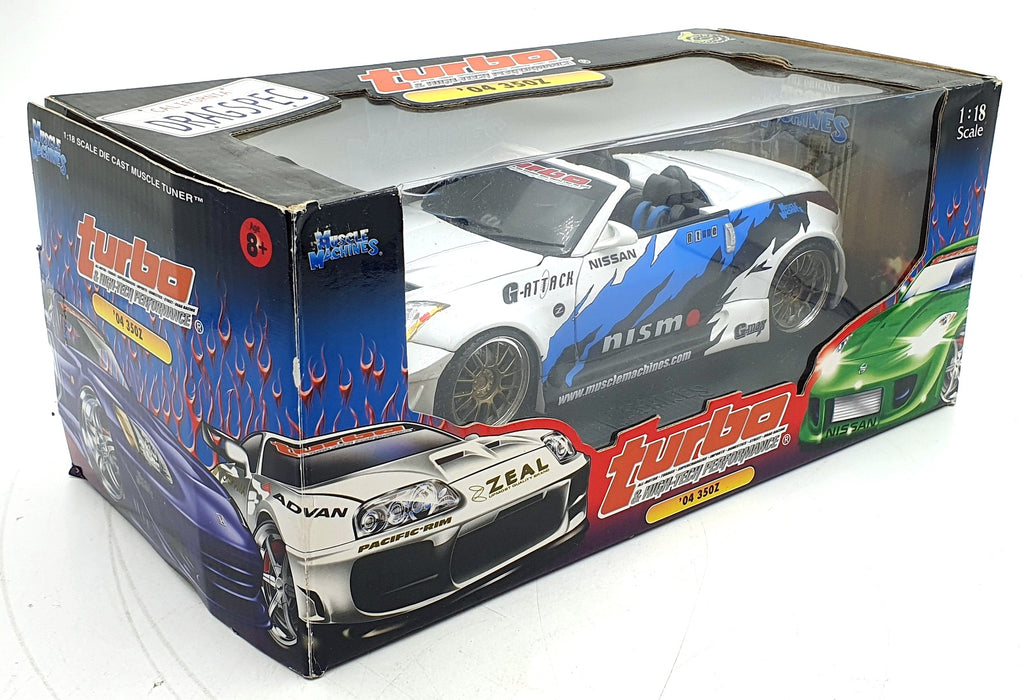 Ertl 1/18 Scale Diecast 57876 - '04 Nissan 350Z Nismo - White/Blue/Black
