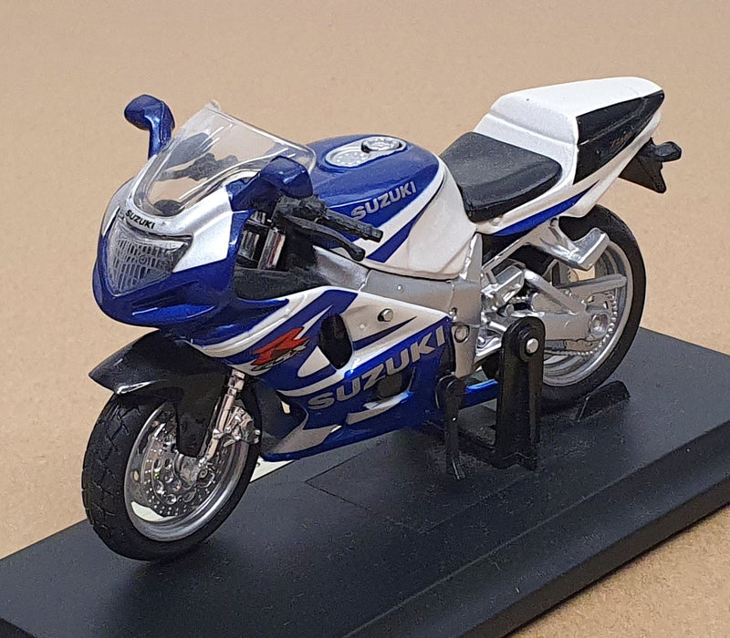 Maisto 1/18 Scale 39360 - Suzuki GSX R750 Motorbike - Blue/White