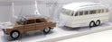 Norev 1/18 Scale 184837 - Peugeot 404 1965 Brown With Caravan Henon