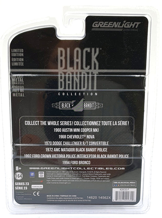 Greenlight 1/64 Scale 28030-F 1994 Ford Bronco Black Bandit