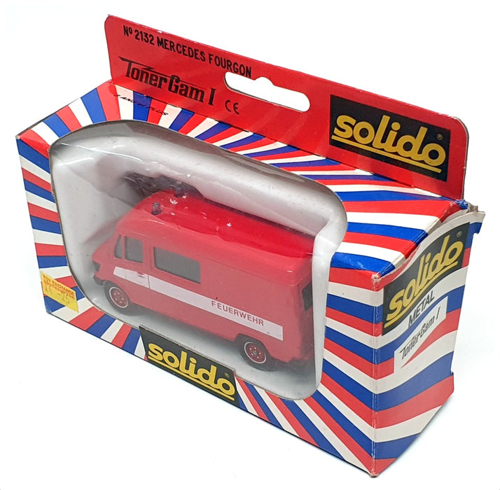 Solido Toner Gam I 1/50 Scale 2132 - Mercedes Benz Van Feuerwehr - Red