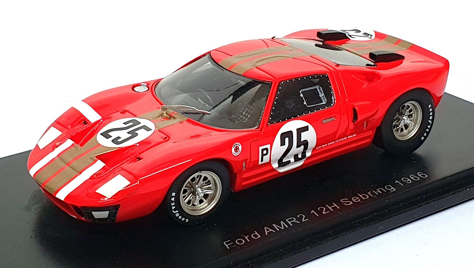 Spark 1/43 Scale S2773 - Ford AMR2 #25 12H Sebring 1966 Whitmore/Gardner