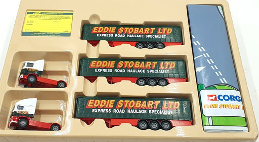 Corgi 1/64 Scale 60008 Eddie Stobart Truck Set Playmat Scania/ERF Cabs/Trailers