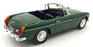 Corgi 1/18 Scale 95106 - 1963 MG MGB Roadster Green - with wooden plinth