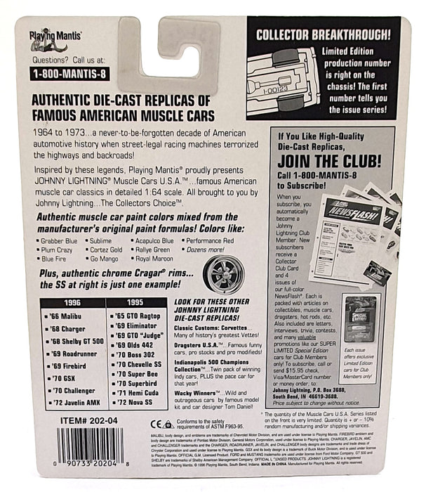 Johnny Lightning 1/64 Scale 202-02 - Muscle Cars 1970 Buick GSX LE Black