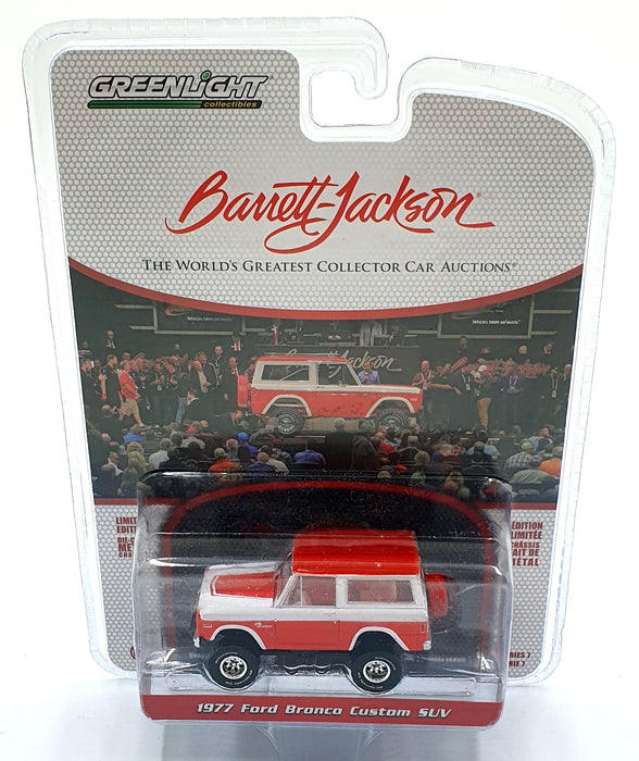 Greenlight 1/64 Scale 37230-D - 1977 Ford Bronco Custom SUV - Red/White