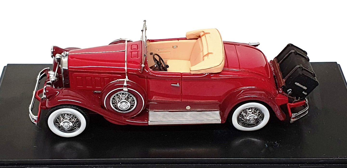 Esval 1/43 Scale EMUS43006A - 1930 Pierce Arrow Model B Roadster - Maroon