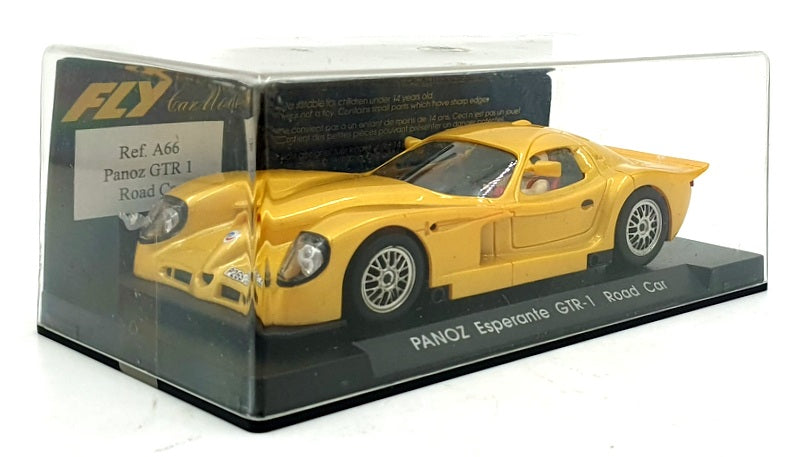 FLY Car Model 1/32 Scale Slot Car A66 - PANOZ Esperante  GTR-1 Road Car - Gold
