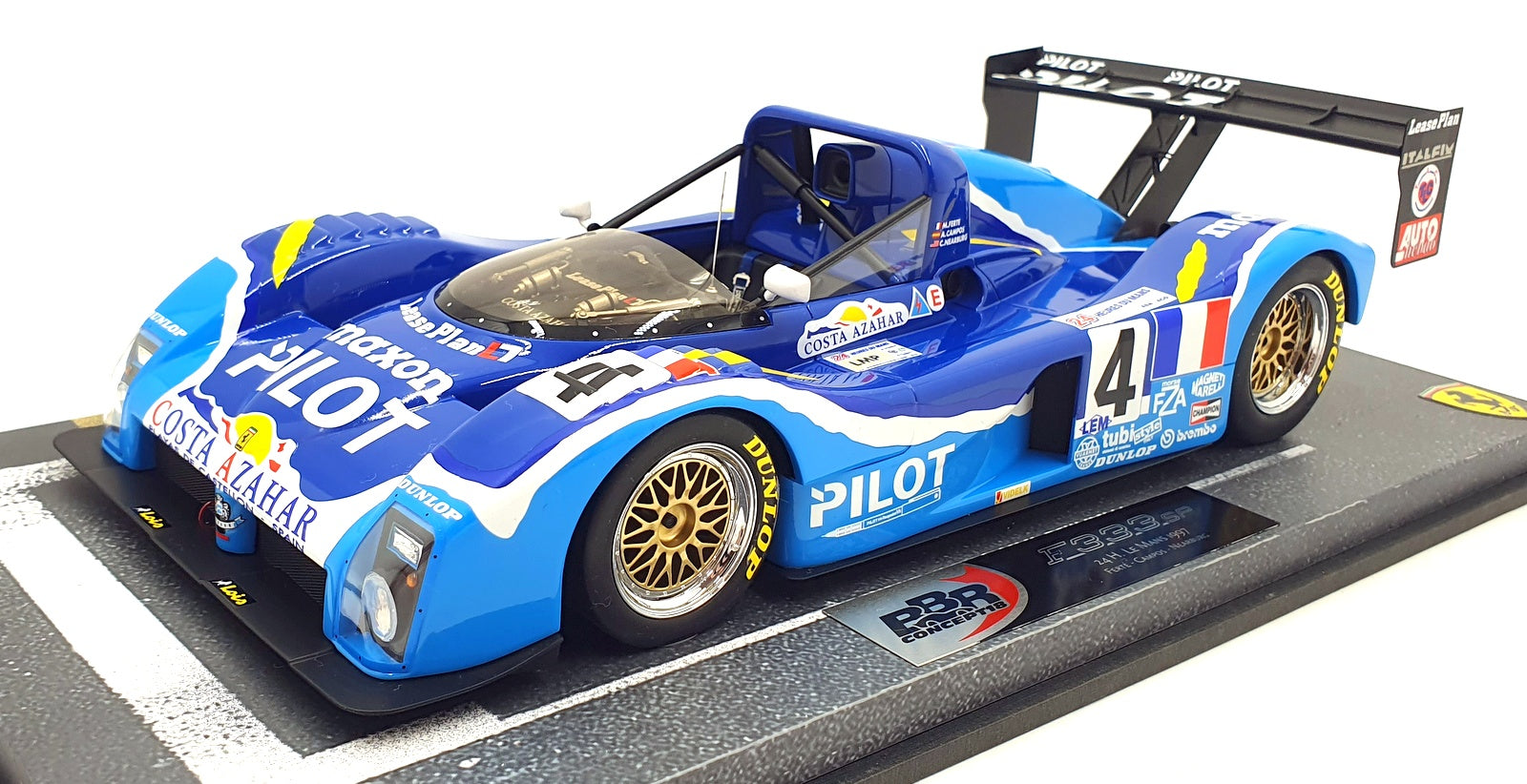 BBR 1/18 Scale BBRC1819F - Ferrari 333 SP 1997 #4 Le Mans - Light Blue