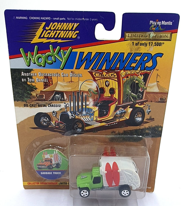 Johnny Lightning 1/64 Scale 301-01 - Wacky Winners Garbage Truck - White/Green