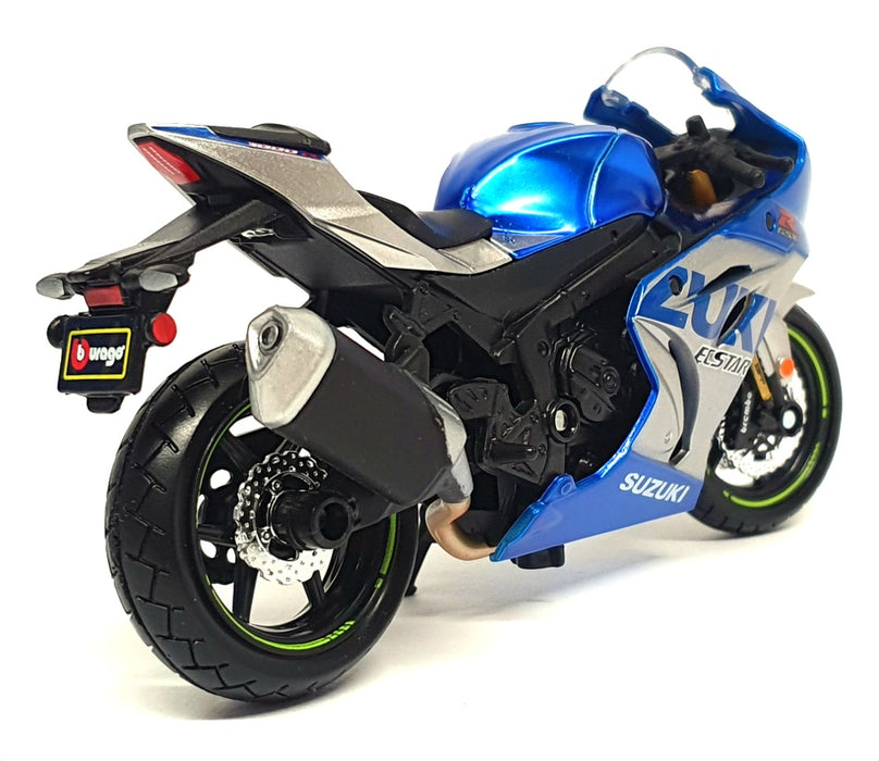 Burago 1/18 Scale 18-51088 - 2021 Suzuki GSX-R1000 Motorcycle - Blue/Silver