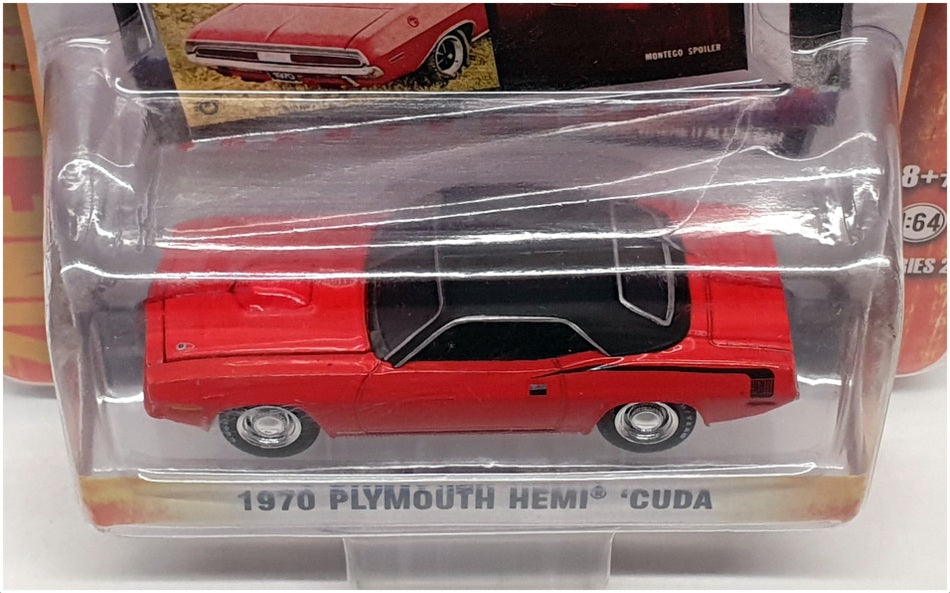 Greenlight Series 2 1/64 Scale 21740 - 1970 Plymouth Hemi Cuda - Red/Black