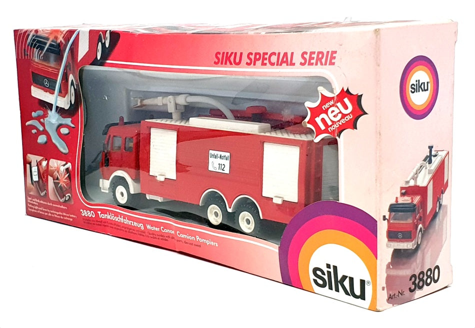 Siku 1/55 Scale 3880 - Mercedes Benz Water Cannon Fire Engine - Red/White