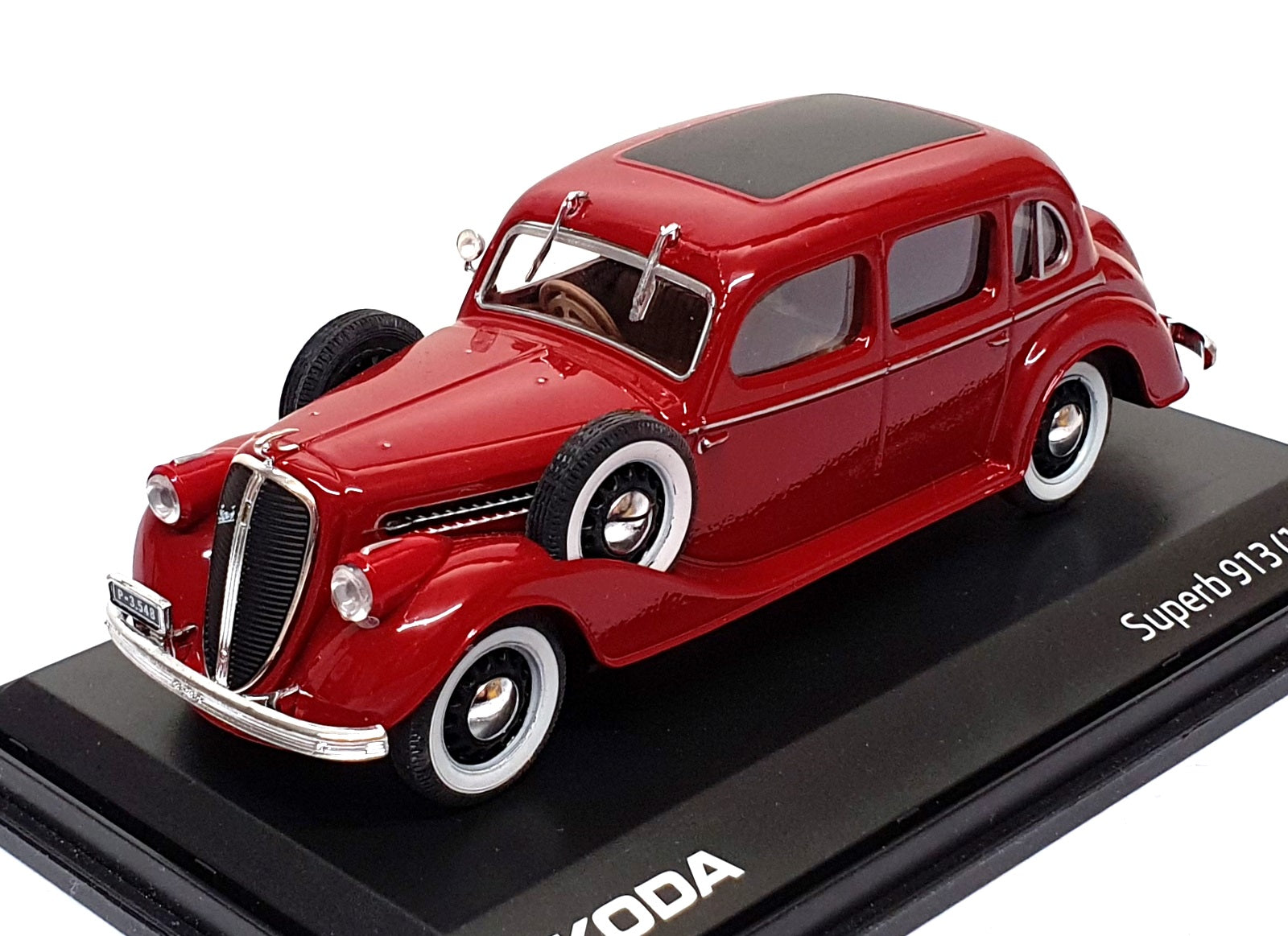 Abrex 1/43 Scale Diecast 6105C - 1938 Skoda Superb 913 - Red