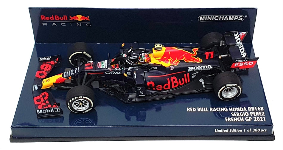 Minichamps 1/43 Scale 410 210811 - F1 Red Bull Honda RB16B French GP 2021 Perez