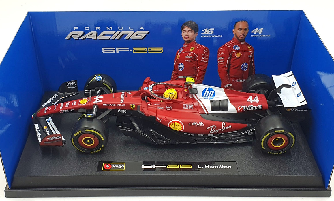 Burago 1/18 Scale Diecast 18-16816 - Ferrari SF-25 L.Hamilton #44 F1