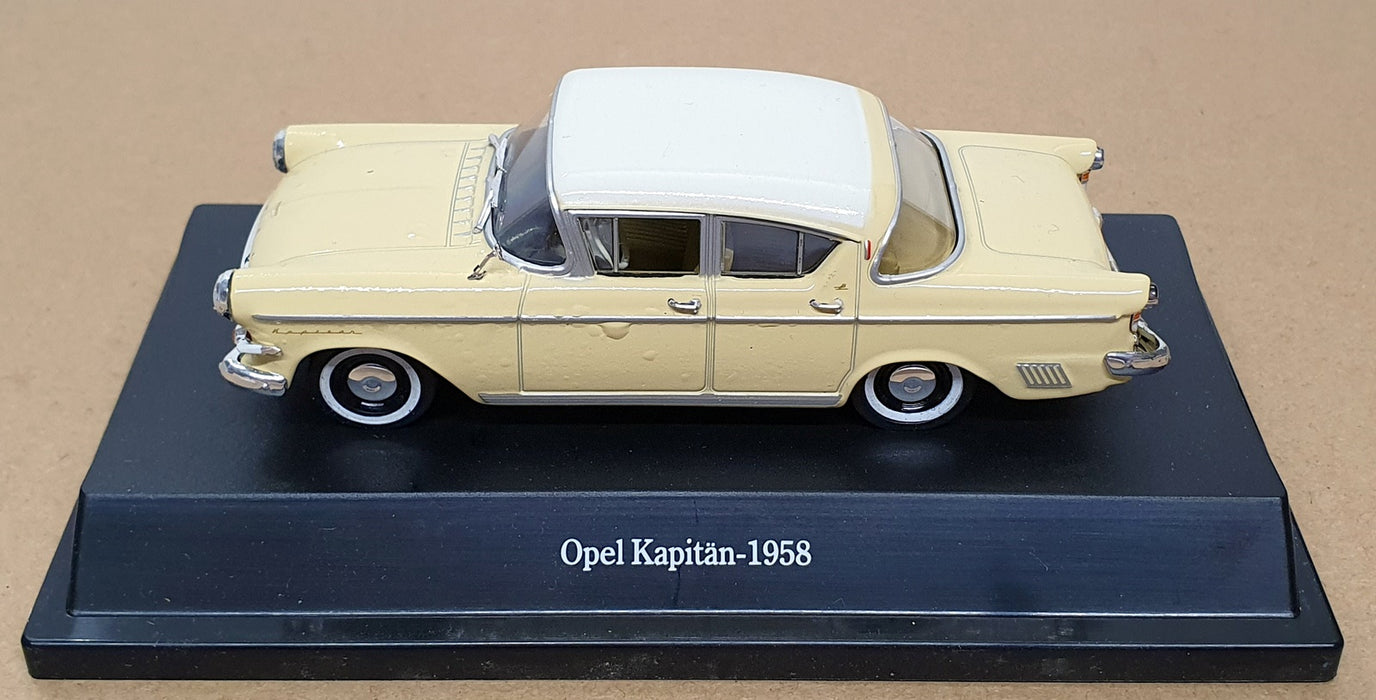Starline 1/43 Scale 55014 - 1958 Opel Kapitan - Yellow Sahara/Alabaster White