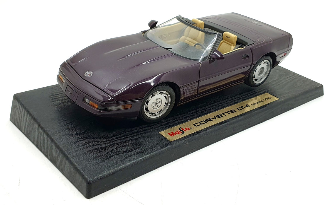 Maisto 1/18 Scale Diecast 171225A - Corvette LT-4 Convertible 1996 - Purple