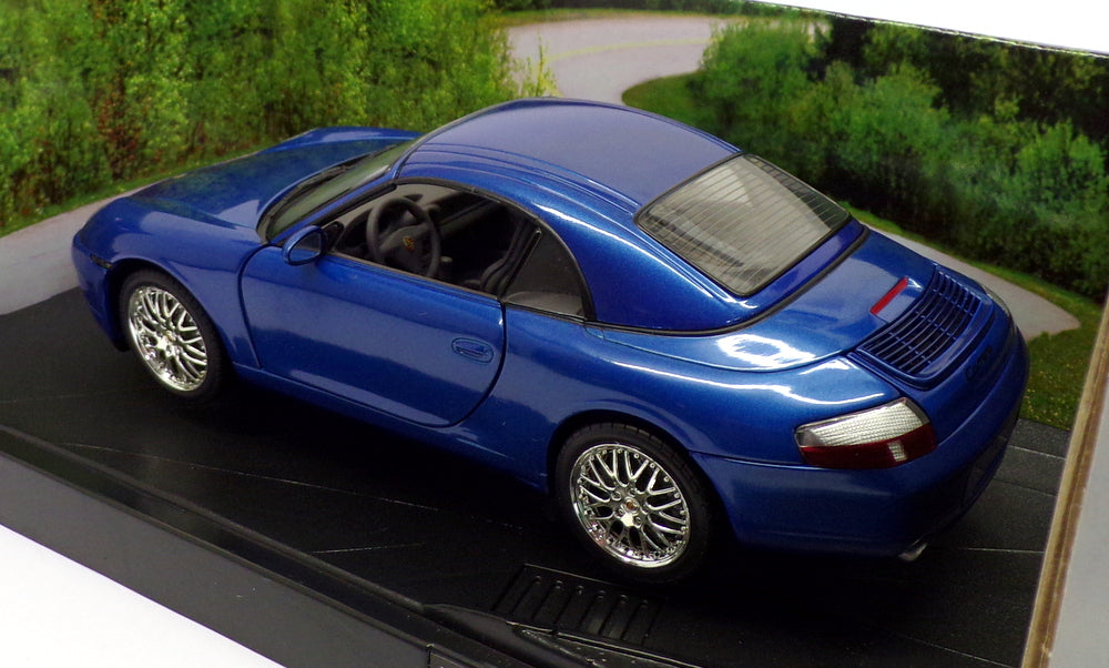 Hot Wheels 1/18 Scale Diecast 29062 - Porsche 911 Hard Top - Blue