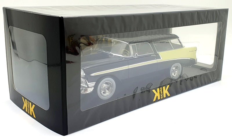 KK Scale 1/18 Scale KKDC181293 - 1956 Chevrolet Bel Air Nomad - Black