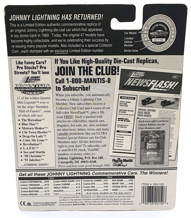 Johnny Lightning 1/64 Scale 100-152 - The Challengers White Lightning - White