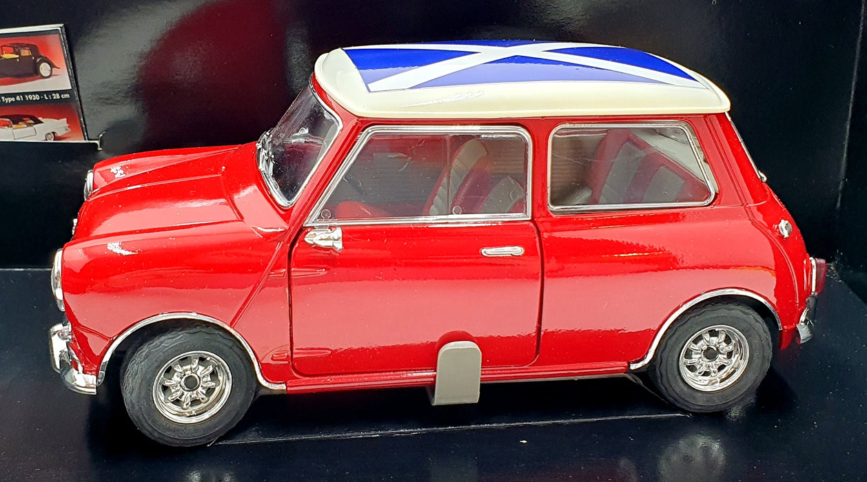 Solido 1/18 Scale Diecast 8022-1 - Mini Cooper S 1964 - Red/White Scottish Flag