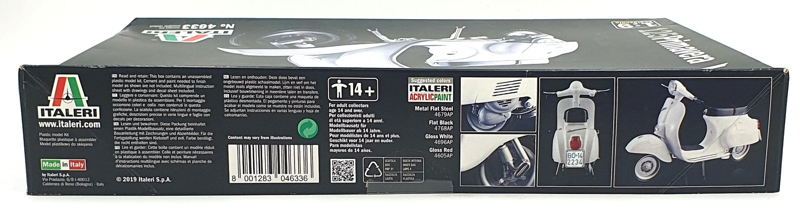 Italeri 1/9 Scale Unbuilt Kit 4633 - Vespa 125 Primavera