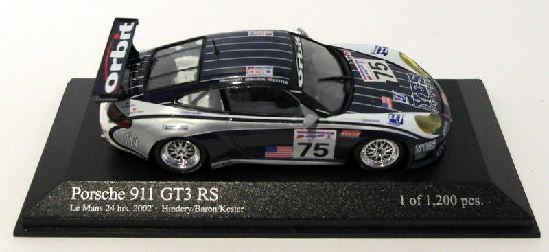 Minichamps 1/43 Scale 400 026975 - Porsche 911 GT3RS 24Hr Le Mans 2002
