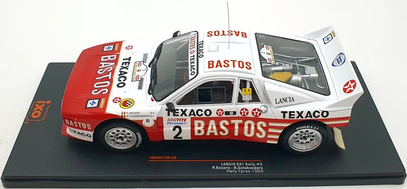 IXO Models 1/18 Scale 18RMC136 Lancia 037 Rally #2 Ypres 1985 P.Snijers