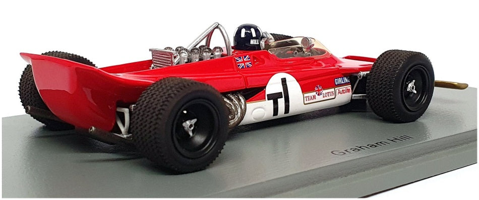 Spark 1/43 Scale S6351 - F1 Lotus 63 Practice 63-02 Dutch GP 1969 Graham Hill