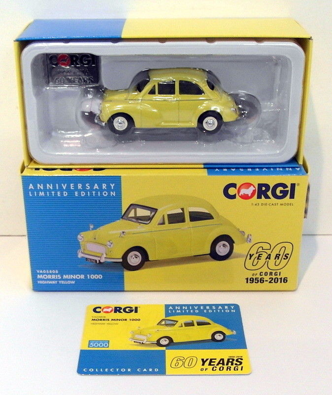 Vanguards 1/43 Model VA05808 Morris Minor Highway Yellow