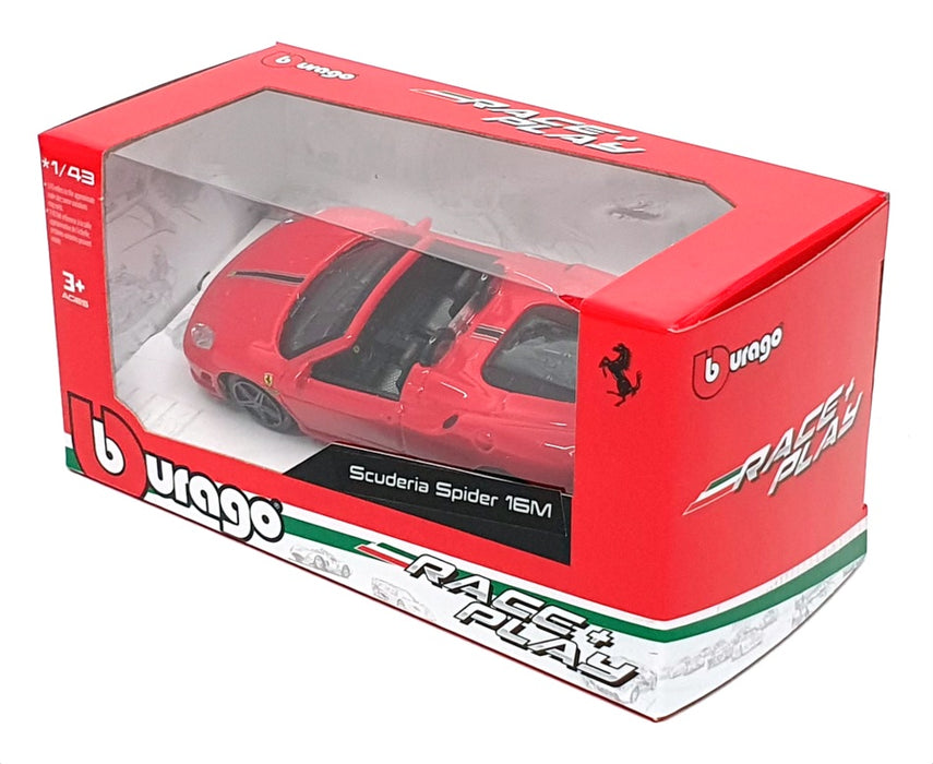 Burago 1/43 Scale Diecast 18-36000 - Ferrari Scuderia Spider 16M - Red