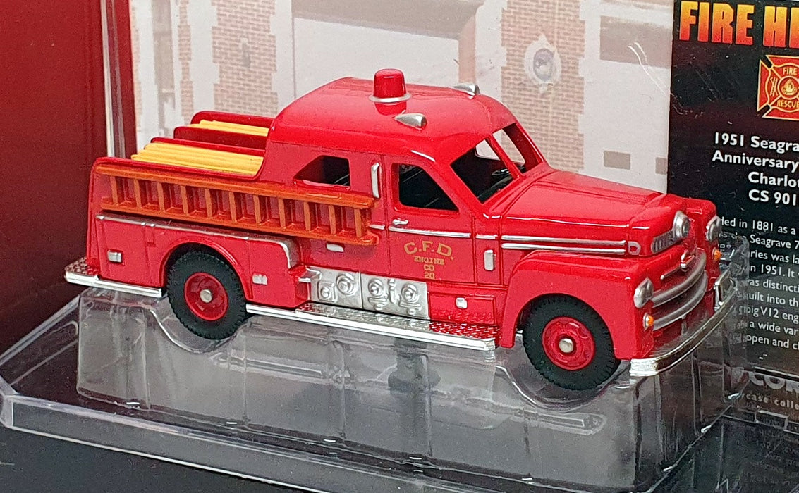 Corgi Diecast CS90104 - 1951 Seagrave Sedan Pumper Charlotte Fire Dept. - Red