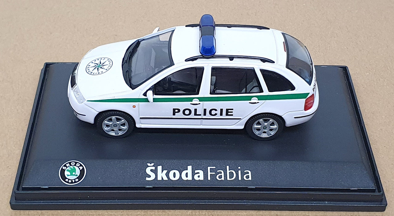 Abrex 1/43 Scale 143ABX004XA - Skoda Fabia Combi Czech Policie - White