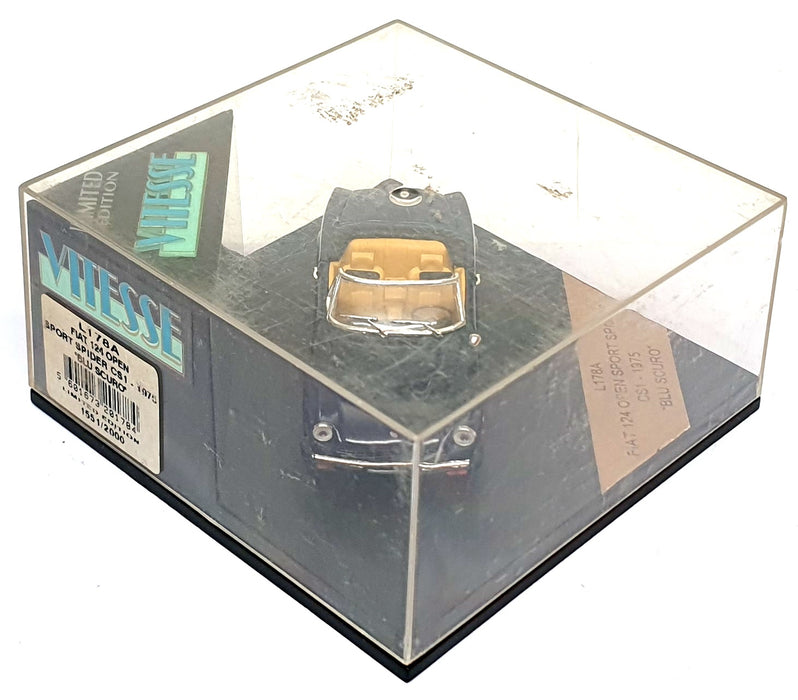 Vitesse 1/43 Scale L178A - 1975 Fiat 124 Open Sport Spider CS1 - Dk. Blue
