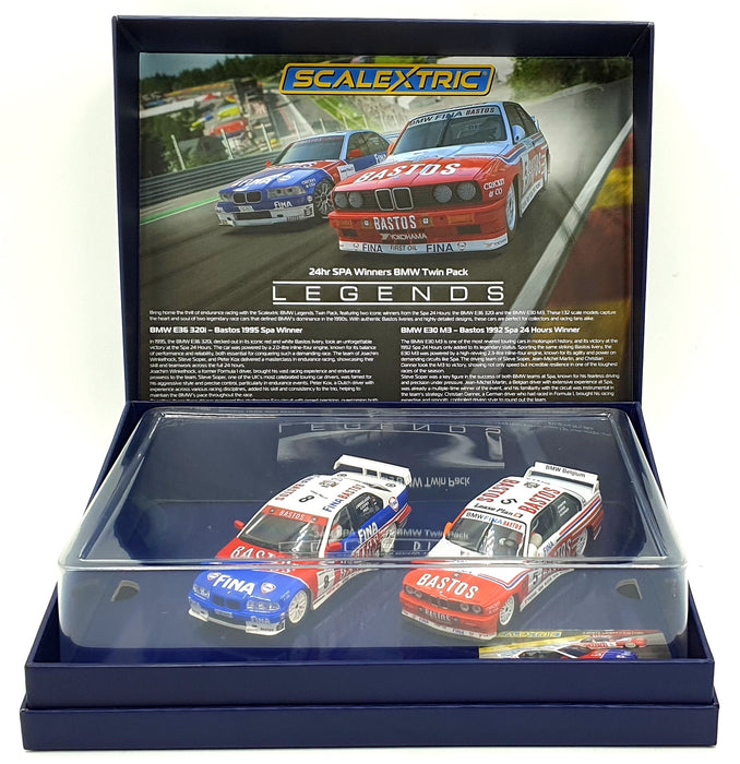 Scalextric 1/32 Scale C4875A - 24Hr SPA Winners BMW Twin Pack #5 #8 Legends