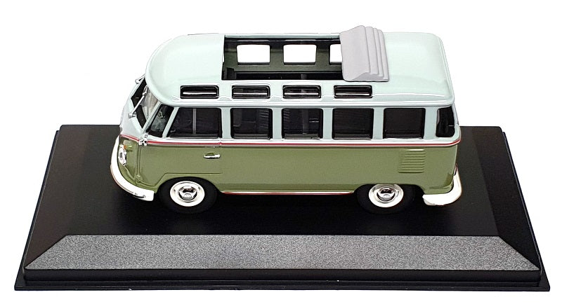 Maxichamps 1/43 Scale 940 052300 - 1963 Volkswagen T1 Samba Bus - Grey/Green