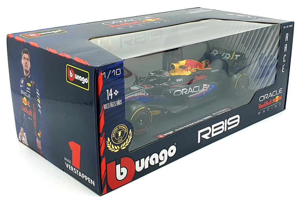 Burago 1/18 Scale 1785010 - Oracle Red Bull RB19 Austin GP 2023 Verstappen #1